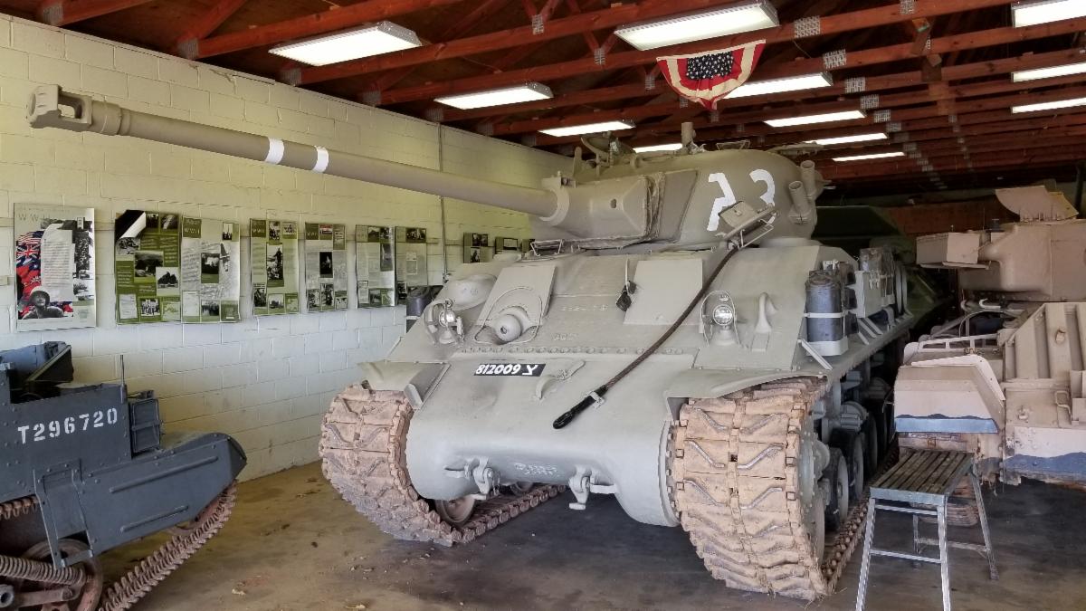 americans in wartime motor pool tank
